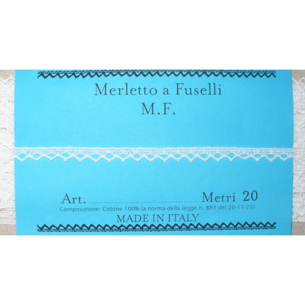 Art. 145 - Merletto a Fuselli - Bianco - Altezza 0,8 cm